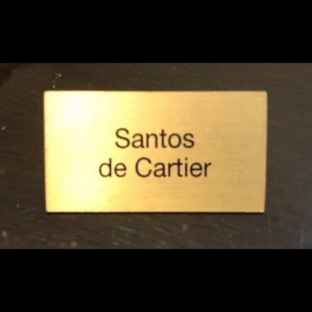 AUTHENTIC CARTIER SANTOS DE CARTIER BRASS SIGN